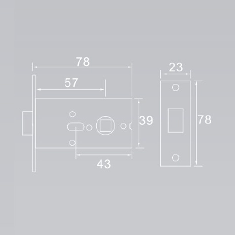 Невидимый замок из цинкового сплава с одной лицевой стороной и ключом - серия YS15