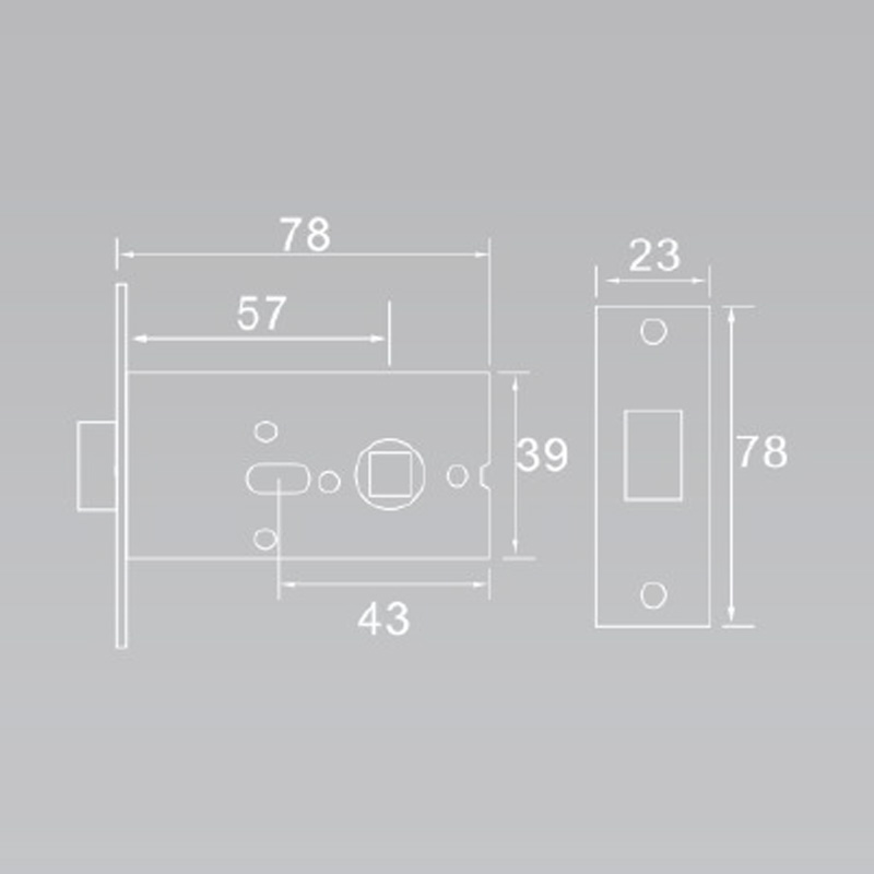 Невидимый замок из цинкового сплава с одной лицевой стороной и ключом - серия YS95