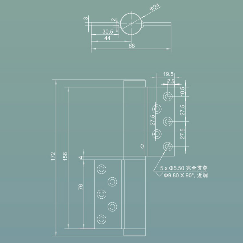 Флажковый шарнир типа ME